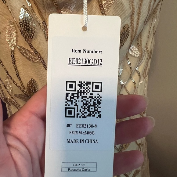 Ever Pretty Zoey Leaf Sequin Sleeveless A-Line Gown NWT - Picture 9 of 13